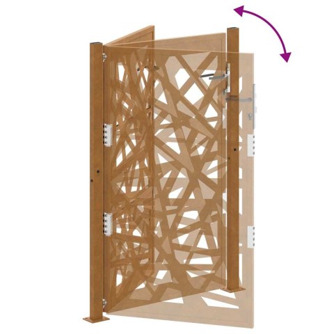  Brama ogrodowa 105x155 cm Stal nierdzewna Lekka konstrukcja