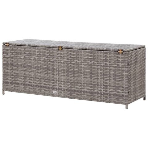  Skrzynia ogrodowa, szara, 120 x 50 x 60 cm, rattan PE