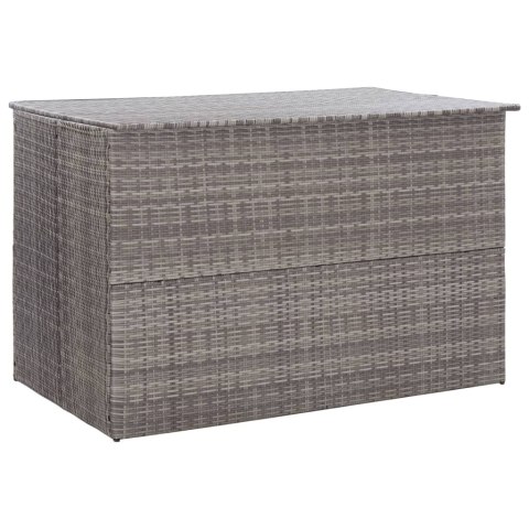  Skrzynia ogrodowa, szara, 150 x 100 x 100 cm, rattan PE