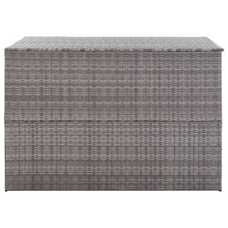  Skrzynia ogrodowa, szara, 150 x 100 x 100 cm, rattan PE