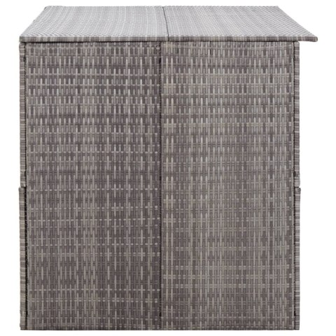  Skrzynia ogrodowa, szara, 150 x 100 x 100 cm, rattan PE