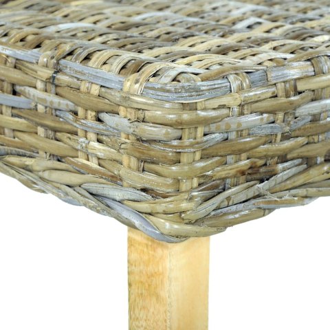  Ławka, 110 cm, naturalny kolor, rattan kubu i lite drewno mango