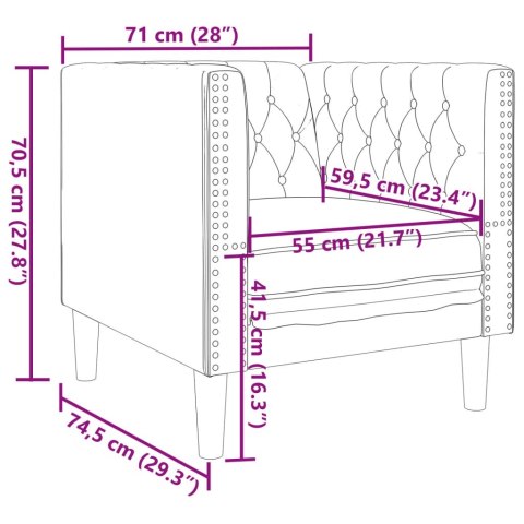  Fotel Chesterfield, ciemnoszary, tapicerowany aksamitem