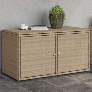  Szafka ogrodowa, beżowa, 110x55x60,5 cm, polirattan