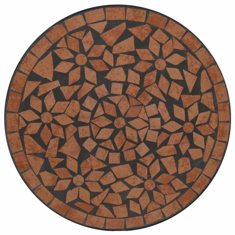  Mozaikowy stolik bistro, terakota, Ø50x70 cm, ceramiczny