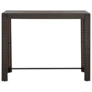  Ogrodowy stolik barowy, brązowy, 140,5x60,5x110,5 cm, rattan PE