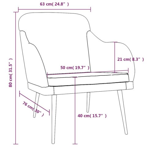  Fotel, ciemnoszary, 63x76x80 cm, obity aksamitem