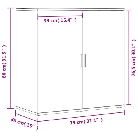  Szafka, czarna, 79x38x80 cm, materiał drewnopochodny