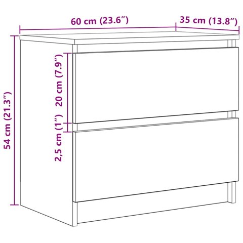  Szafka RTV Artisan Oak 60x35x54 cm Drewno klejone