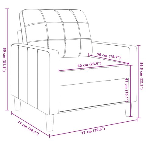  Fotel, niebieski, 60 cm, obity aksamitem