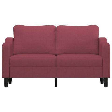  Sofa 2-osobowa, winna czerwień, 140 cm, tapicerowana tkaniną