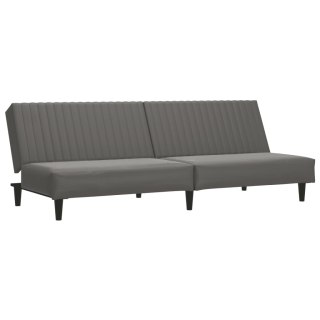  2-osobowa sofa, szara, sztuczna skóra