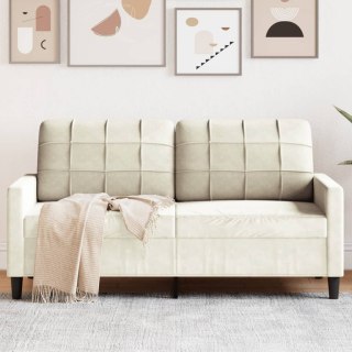 VidaXL Sofa 2-osobowa, kremowy, 140 cm, tapicerowana aksamitem