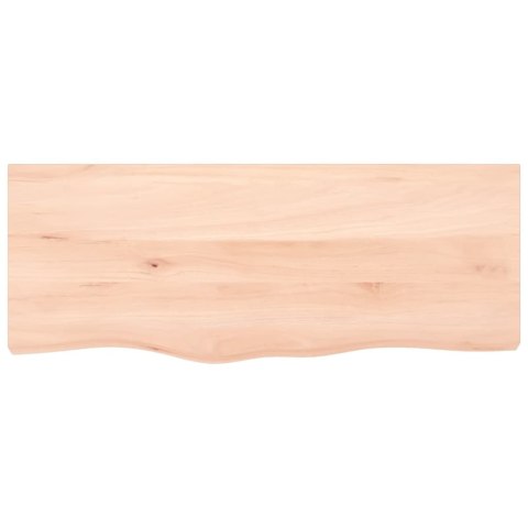 VidaXL Półka, 100x40x(2-4) cm, surowe lite drewno dębowe