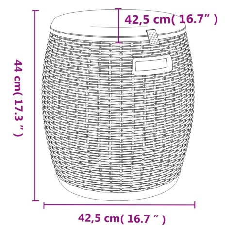 VidaXL Schowek ogrodowy 4-w-1, czarny, polipropylen