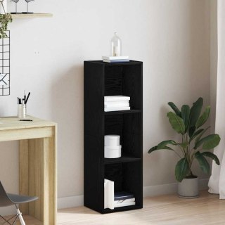  Regał biblioteczny Czarny Dąb 36x30x114 cm Drewno klejone