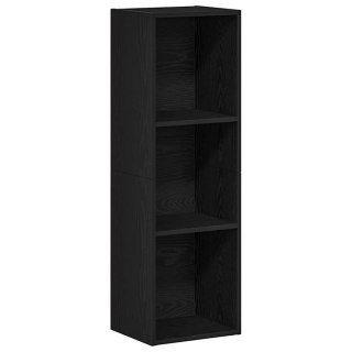  Regał biblioteczny Czarny Dąb 36x30x114 cm Drewno klejone
