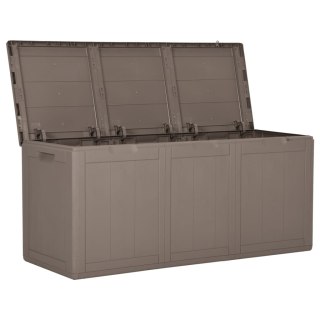  Skrzynia ogrodowa, 270 L, brązowa, rattan PP