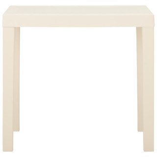  Stolik ogrodowy, biały, 79 x 65 x 72 cm, plastikowy