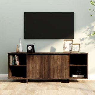  Szafka pod telewizor, brązowy dąb, 130x35x50 cm
