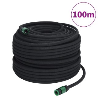  Ogrodowy wąż kroplujący, czarny, 0,6", 100 m, guma
