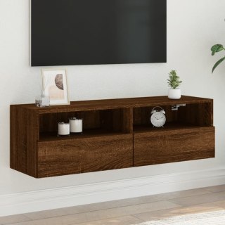  Ścienna szafka TV, brązowy dąb, 100x30x30 cm