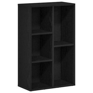  Regał biblioteczny Czarny Dąb 50x25x80 cm Drewno klejone