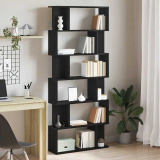  Regał biblioteczny Czarny Dąb 80x24x190,5 cm Drewno klejone