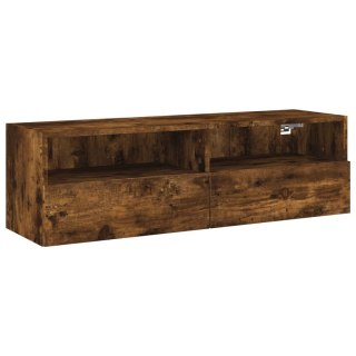 Ścienna szafka TV, przydymiony dąb, 100x30x30 cm