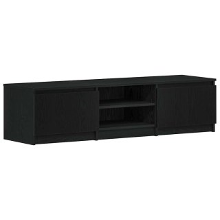  Szafka RTV Czarny Dąb 140x40x36 cm Drewno klejone