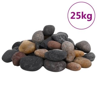  Polerowane kamyki, 25 kg, różnokolorowe, 5-8 cm