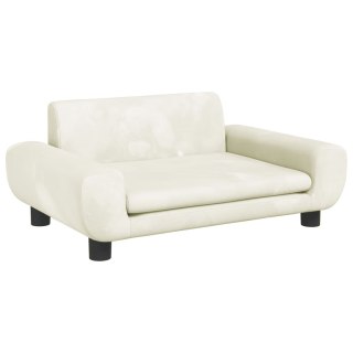  Sofa dla dzieci, kremowa, 70x45x33 cm, aksamit