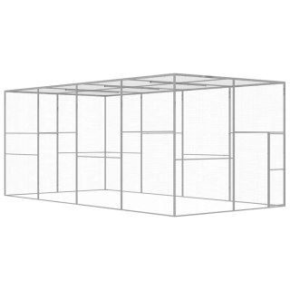  Klatka dla kota, 6 x 3 x 2,5 m, stal galwanizowana