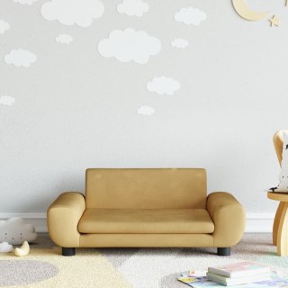  Sofa dla dzieci, brązowa, 70x45x33 cm, aksamit