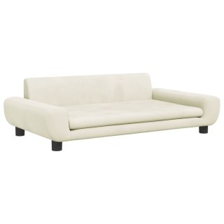  Sofa dla dzieci, kremowe, 100x54x33 cm, aksamit