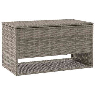  Skrzynka na poduszki ogrodowe Szara 100x55x55,5 cm Polirattan