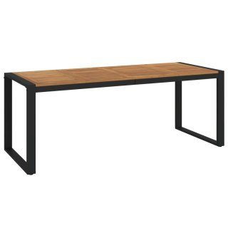  Stół ogrodowy z nogami w kształcie U, 200x90x75 cm, akacja