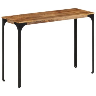  Stolik konsolowy, brązowy, 110x35x76 cm, drewno mango i żelazo