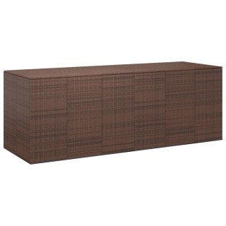  Skrzynia ogrodowa, rattan PE, 291x100,5x104 cm, brązowa