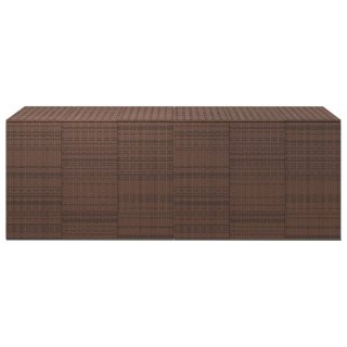  Skrzynia ogrodowa, rattan PE, 291x100,5x104 cm, brązowa