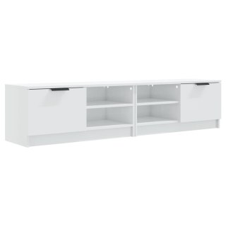  Szafki pod TV, 2 szt., białe, wysoki połysk, 80x35x36,5 cm