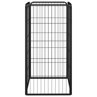  Kojec dla psa, 4 panele, czarny, 50x100 cm, stalowy