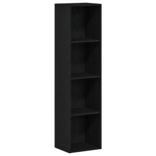  Regał biblioteczny Czarny Dąb 36x30x143 cm Drewno klejone