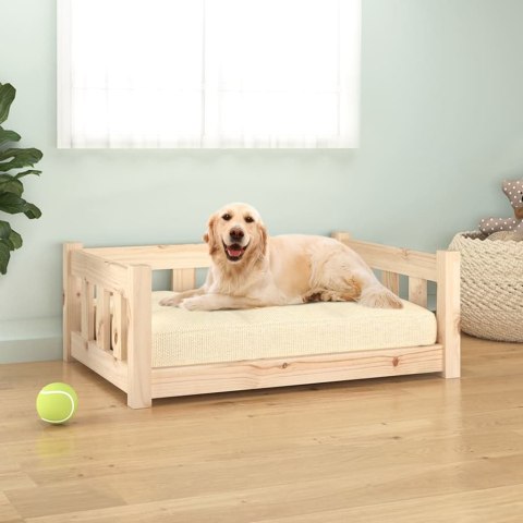  Legowisko dla psa, 75,5x55,5x28 cm, lite drewno sosnowe