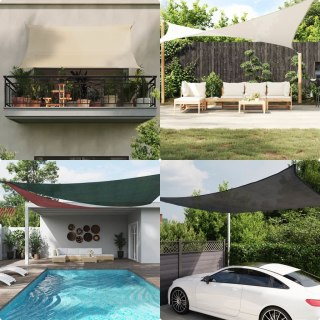  Żagiel przeciwsłoneczny, 160 g/m², piaskowy, 5x8 m, HDPE