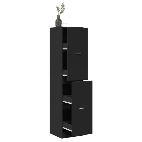  Szafka apteczna, czarna, 40x41x174,5cm, materiał drewnopochodny