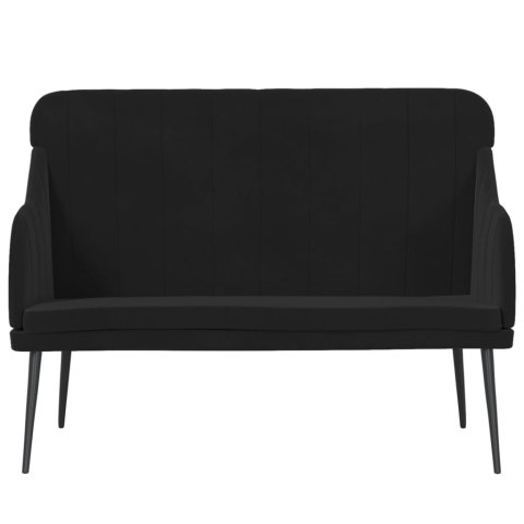 Ławka, czarna, 110x76x80 cm, obita aksamitem Ławka, czarna, 110x76x80 cm, obita aksamitem