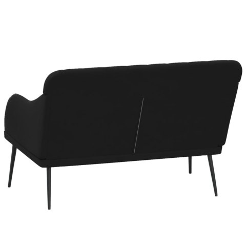 Ławka, czarna, 110x76x80 cm, obita aksamitem Ławka, czarna, 110x76x80 cm, obita aksamitem