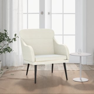 VidaXL Fotel, kremowy, 63x76x80 cm, obity aksamitem