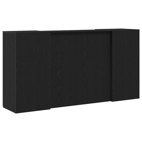  Biurko recepcyjne czarny dąb 200x50x103,5 cm drewno klejone